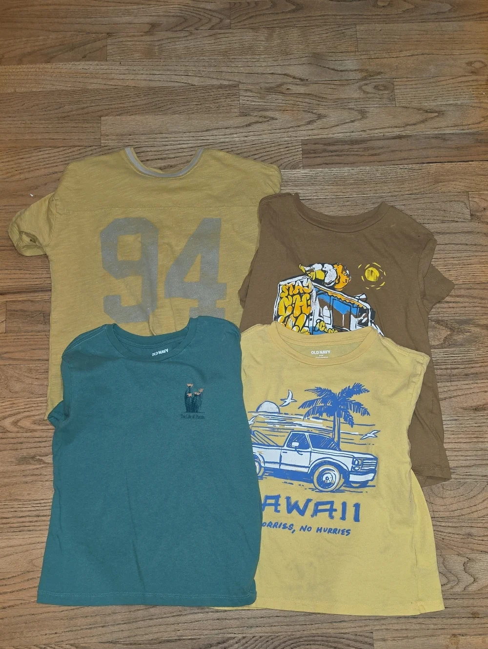 Old Navy Yellow Hawaii Graphic Tee with Blue Palm Truck Print